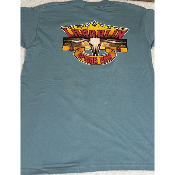 Vintage 1998 Laughlin NV Spring Run Motorcycle Rally 2 Sided Tee Size XL - Picture 9 of 15